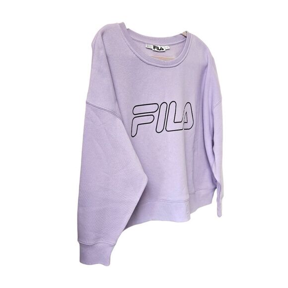 FILA PLUS SZE Purple & Black Two Piece Front Cropped Jogger Set 3X - Picture 5 of 16